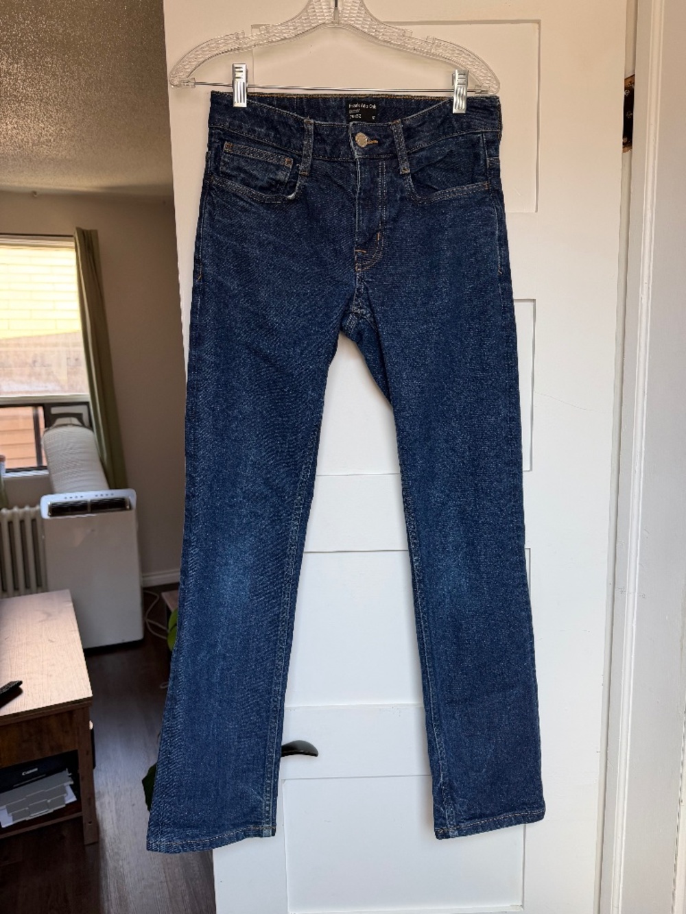 Frank And Oak The Adam Slim Jean Dark Blue 28x32 Stretch Denim